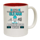 Never Underestimate Old Man Architecture Degree Architect - Funny Coffee Mug