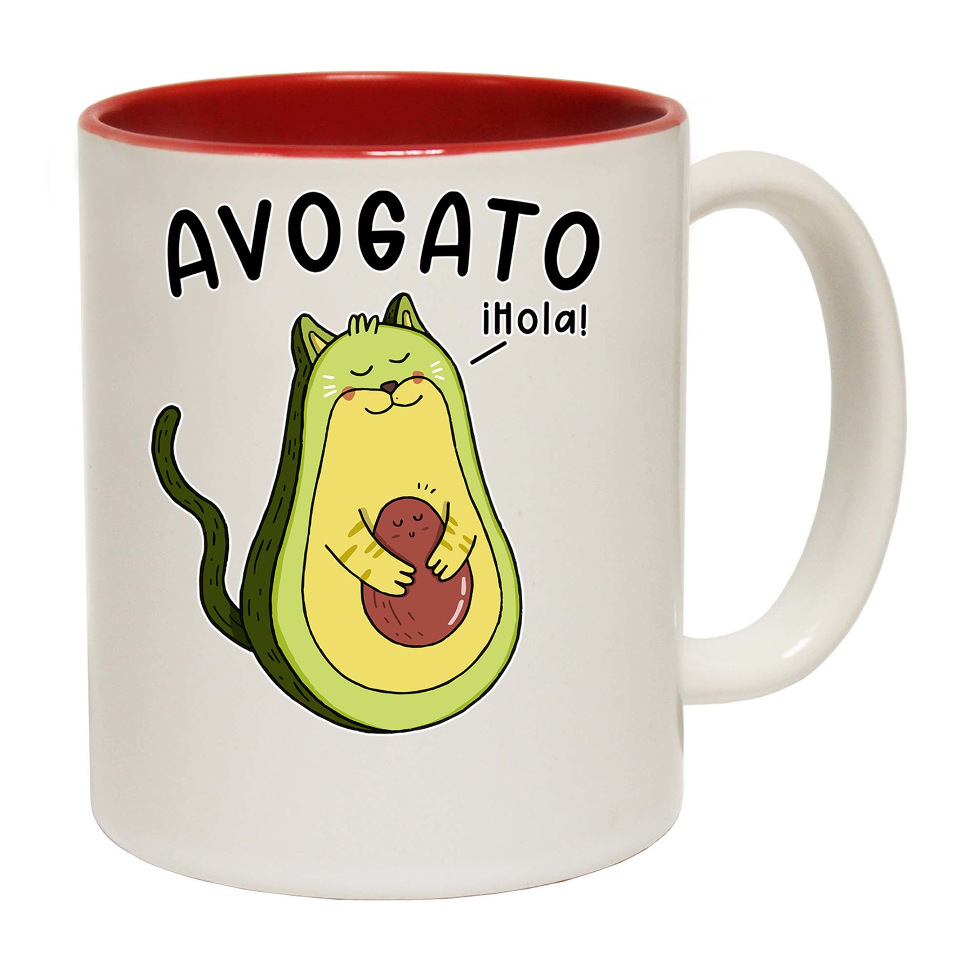 Avagato Avocado Cat Kitten Cats - Funny Coffee Mug