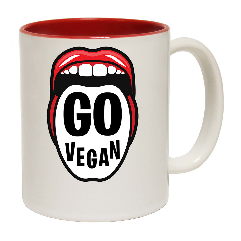 Go Vegan Tounge Mouth Food - Funny Coffee Mug