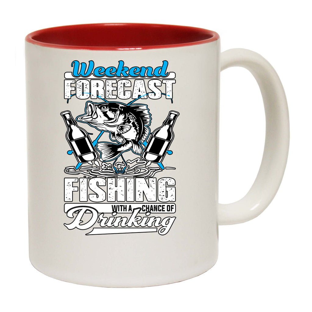 Weekend Forecast Fishing With A Chance Of Drinking Fish - Funny Coffee Mug