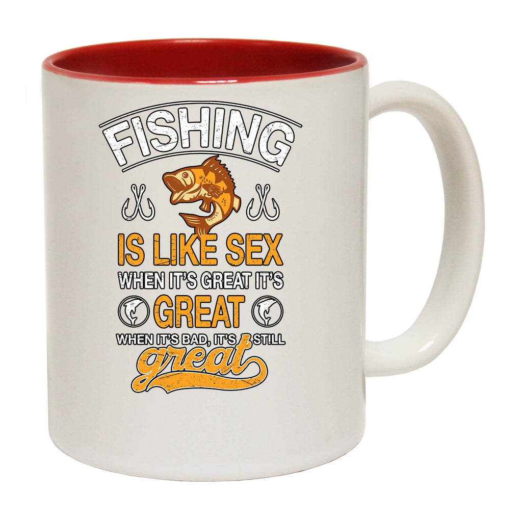 Fishing Is Like Sex V2 Fish - Funny Coffee Mug