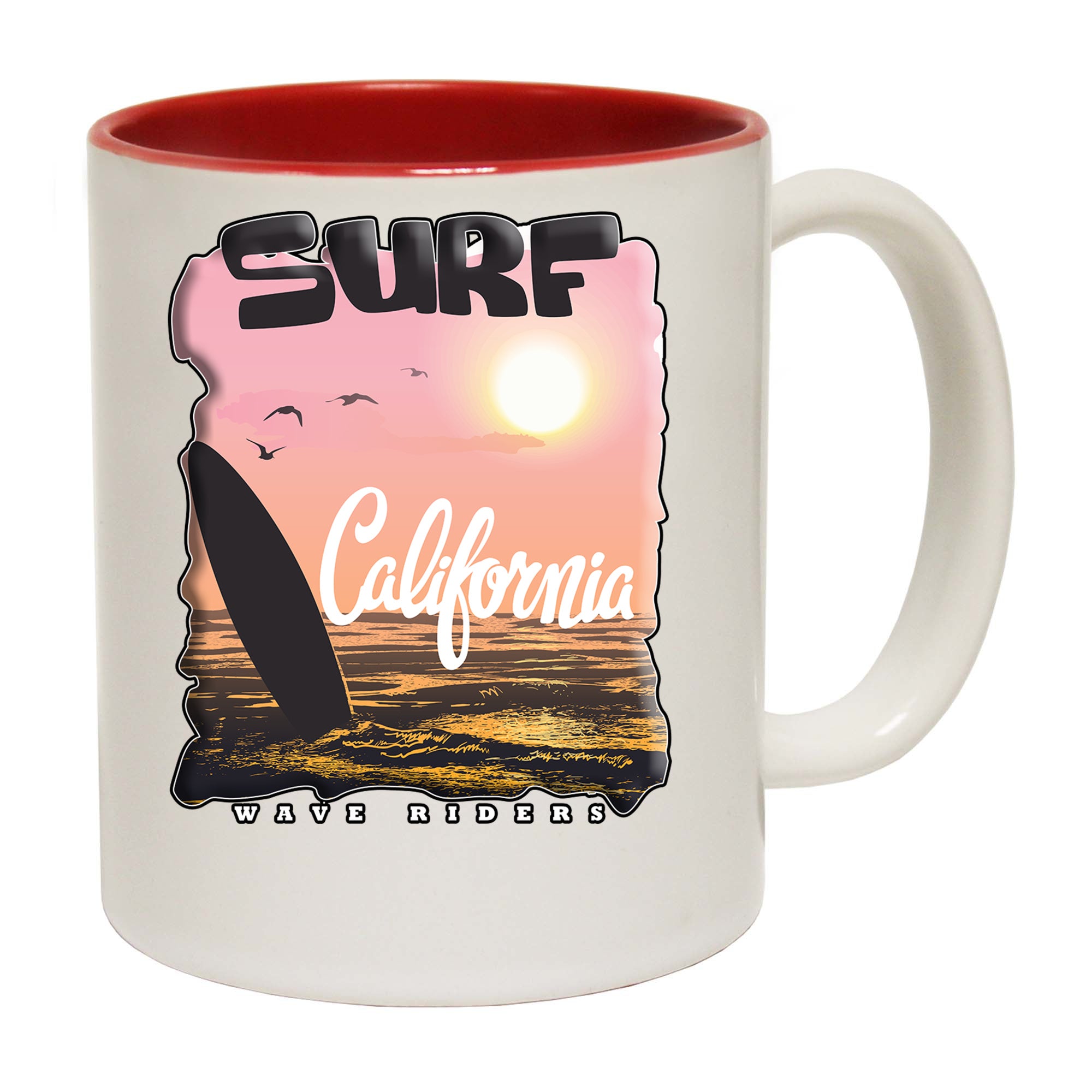 Surf California Wave Rider Surfing - Funny Coffee Mug