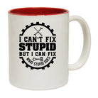 Cant Fix Stupid Mechanic Trucker Truck - Funny Coffee Mug