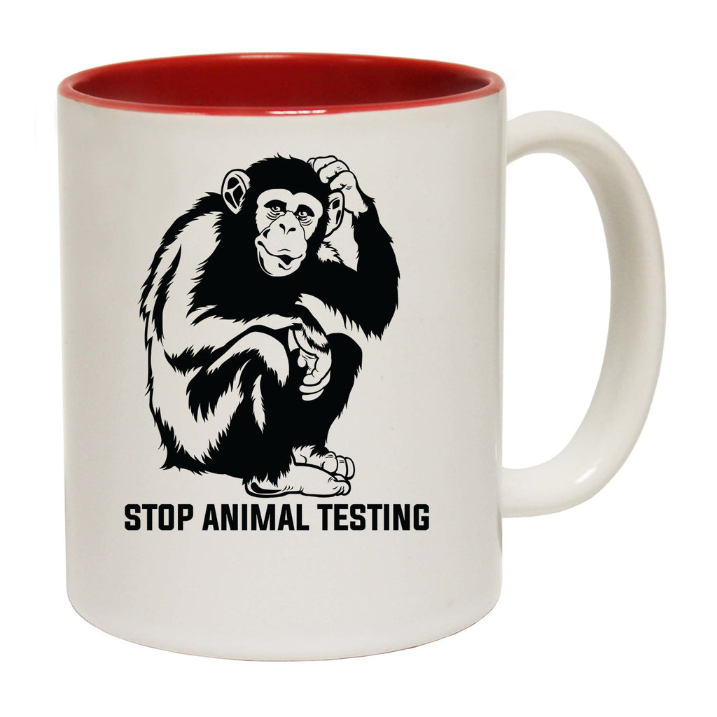 Stop Testing Animals Monkey - Funny Coffee Mug