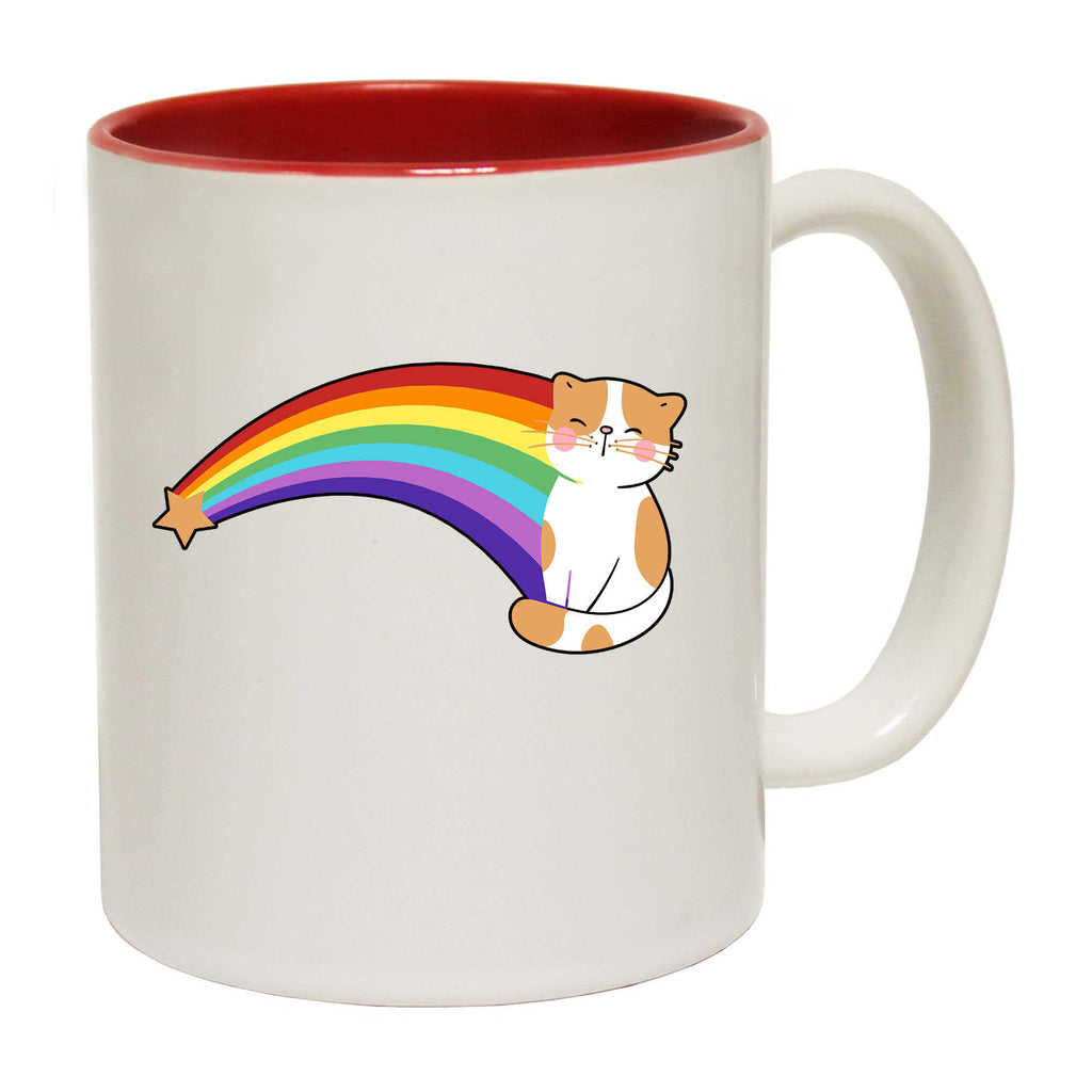 Retro Rainbow Cat - Funny Coffee Mug