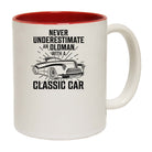 Never Underestimate An Old Man With A Classic Car - Funny Coffee Mug