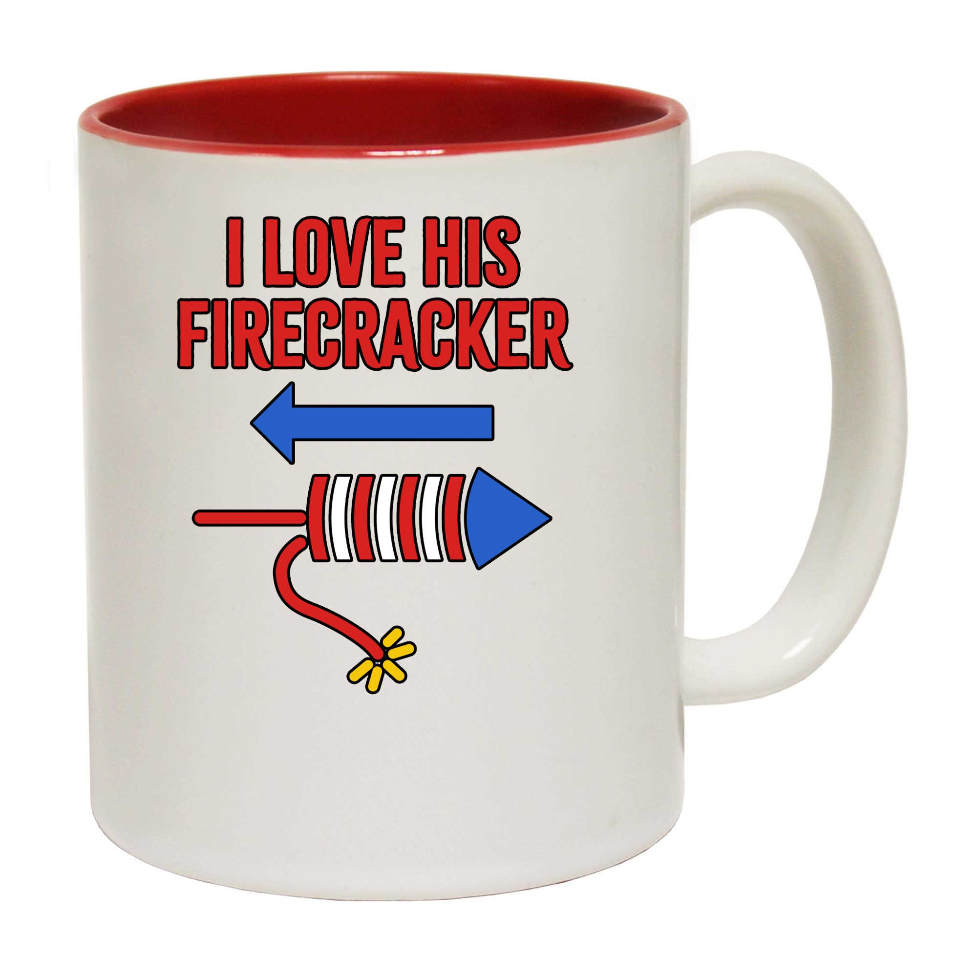 I Love His Firecracker Fireworks - Funny Coffee Mug