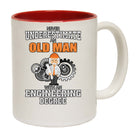 Never Underestimate And Old Man With An Engineering Degree - Funny Coffee Mug