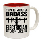 Electrician This Is What A Badass - Funny Coffee Mug