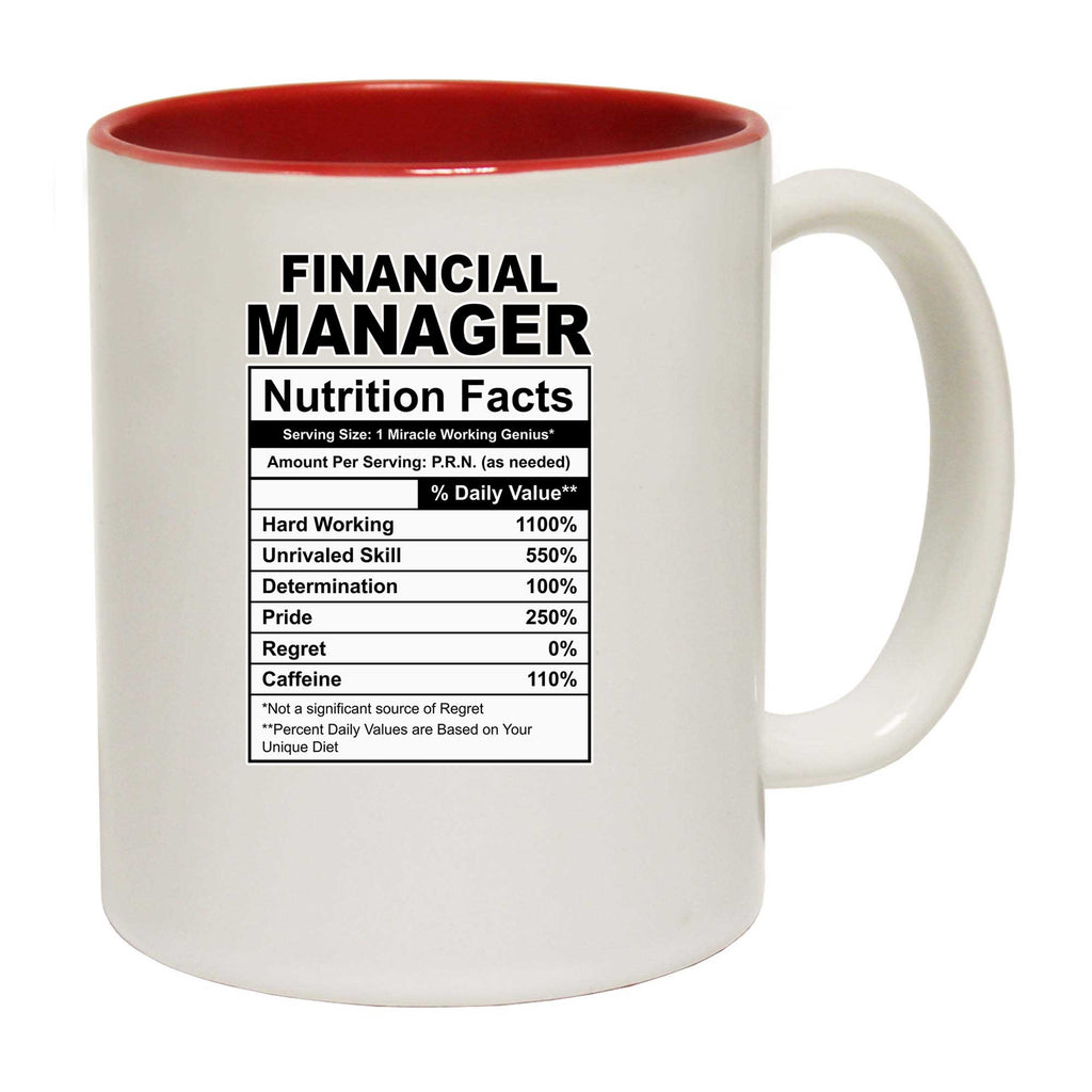 Financial Manager Nutrition Facts - Funny Coffee Mug
