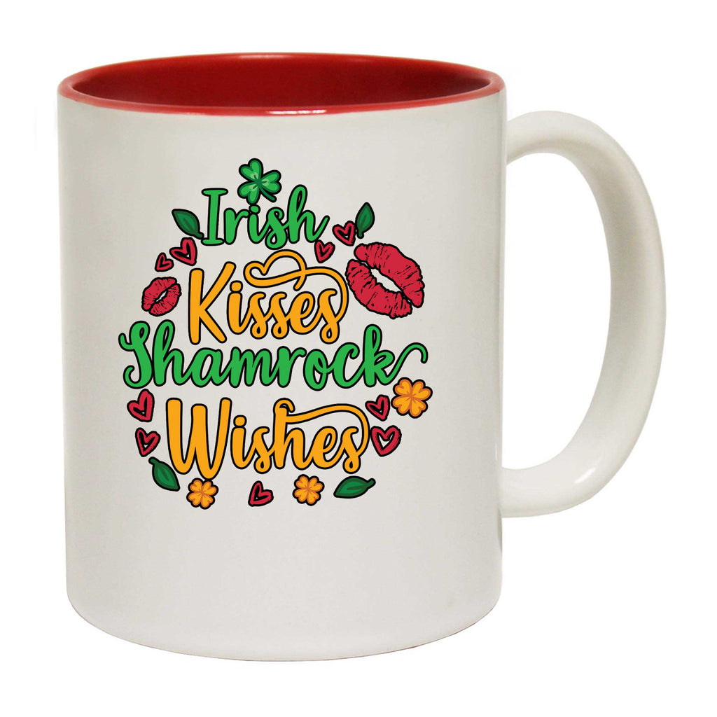 Irish Kisses Shamrock Wishes St Patricks Day Ireland - Funny Coffee Mug