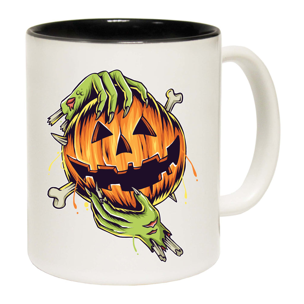 Graphic Zombie Hands Jack O Lantern Halloween Trick Or Treat - Funny Coffee Mug
