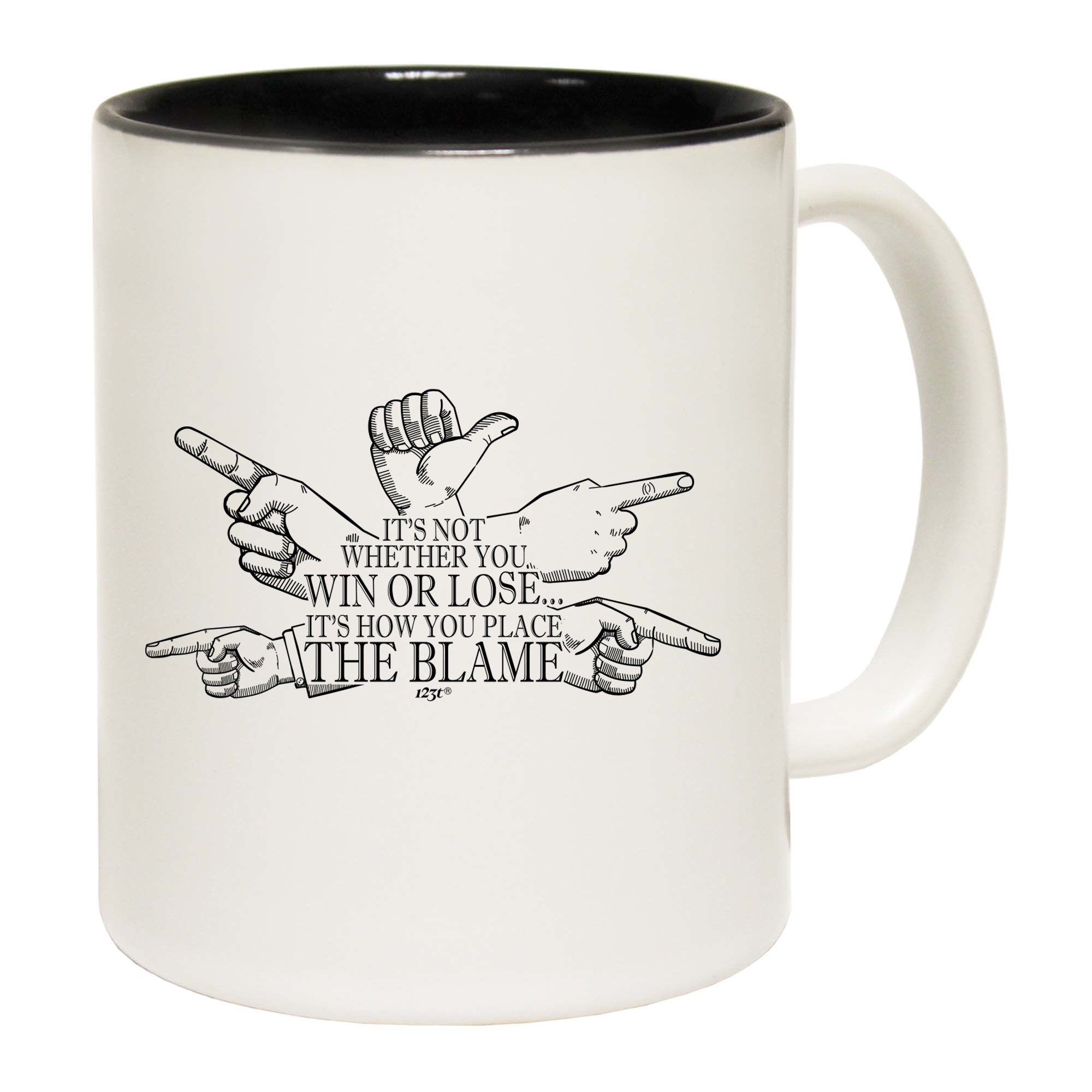Its Not Whether You Win Or Lose Hands Design - Funny Coffee Mug