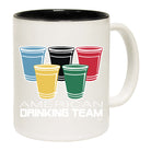 American Drinking Team Glasses - Funny Coffee Mug Cup