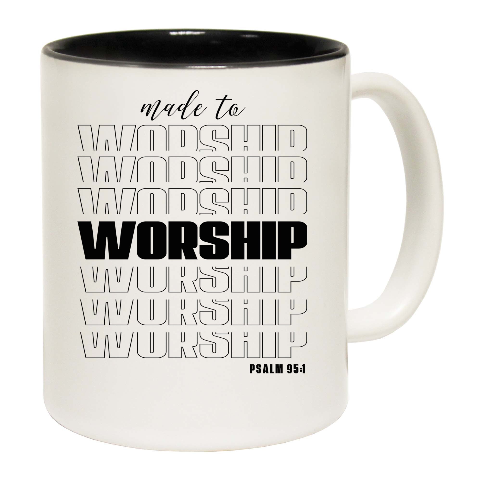 Made To Worship Jesus God Christian - Funny Coffee Mug