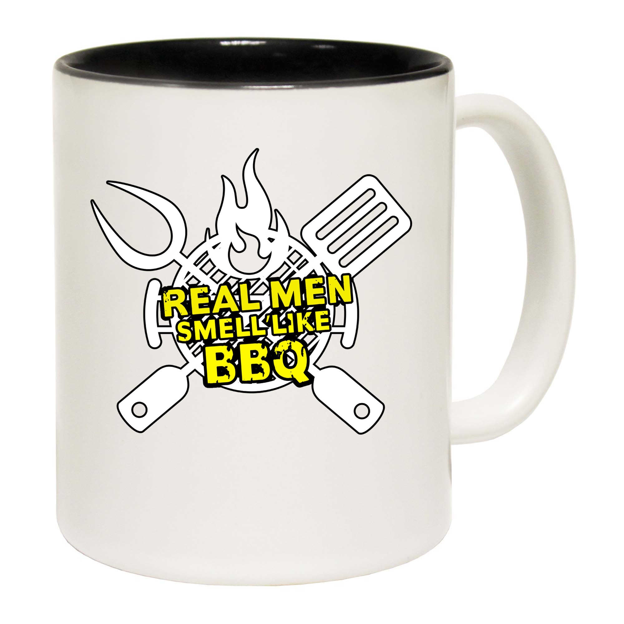 Real Men Smell Like Bbq V2 Barbecue Smoker Grill - Funny Coffee Mug