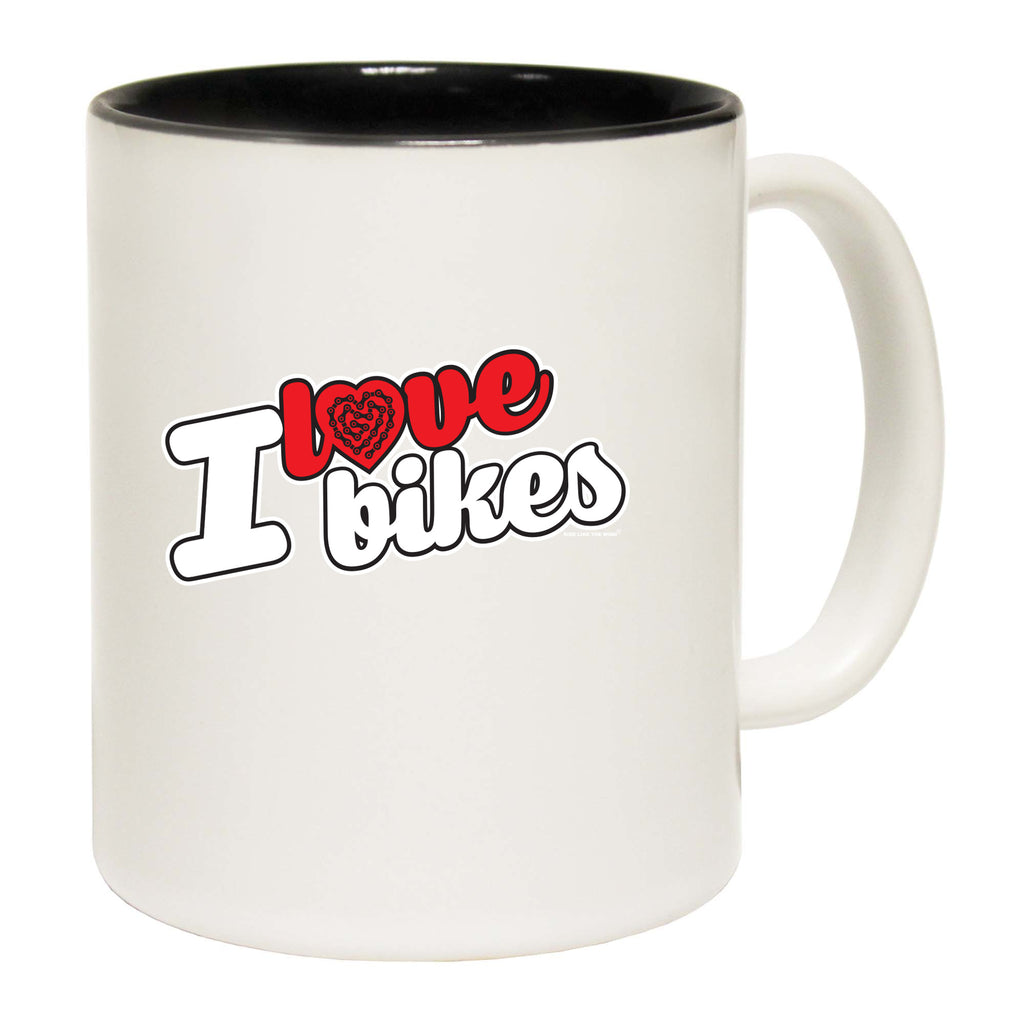 Rltw I Love Bikes Stencil - Funny Coffee Mug