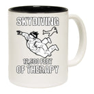 Skydiving 12500 Feet Of Therapy - Funny Coffee Mug