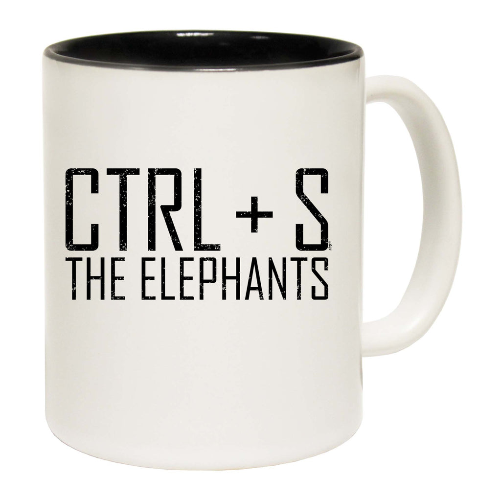 Ctrl S Save The Elephants - Funny Coffee Mug Cup
