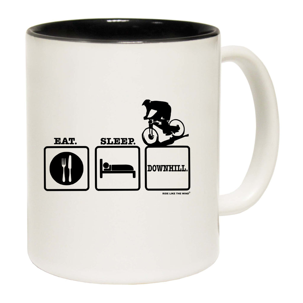 Rltw Eat Sleep Downhill - Funny Coffee Mug