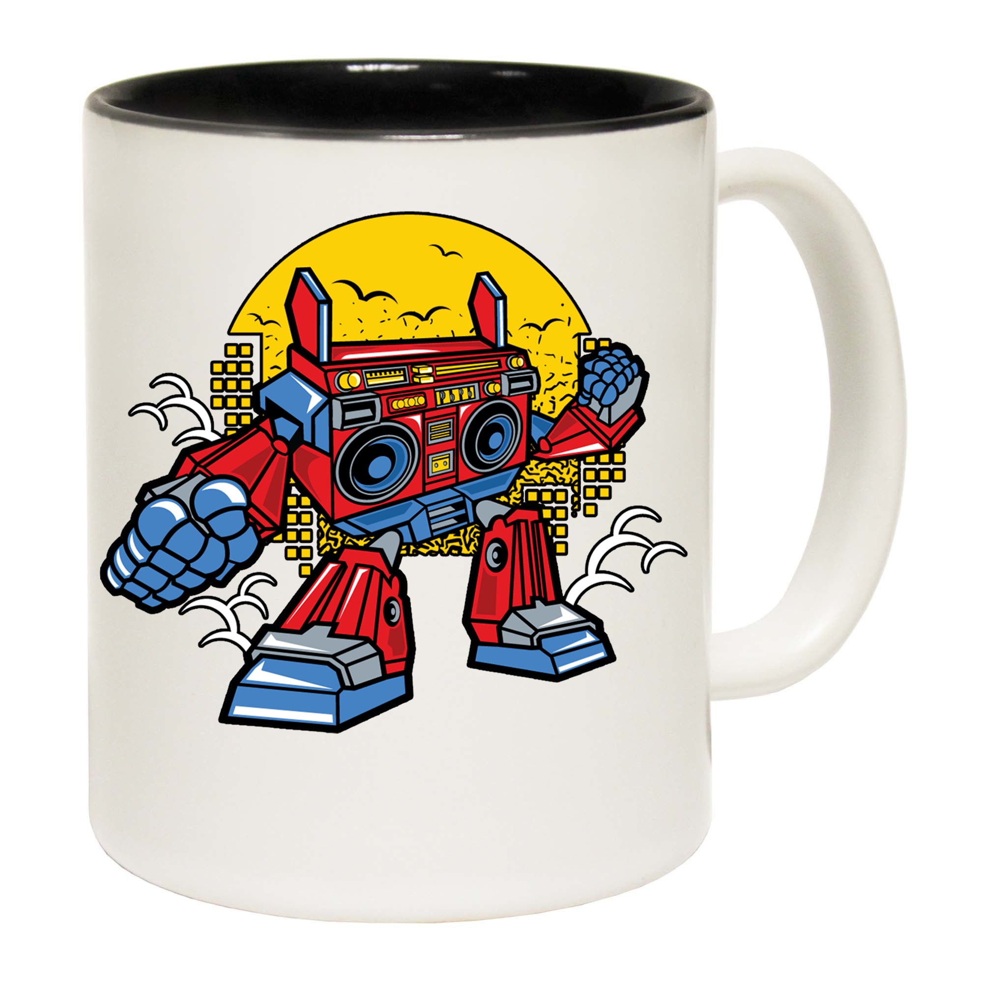 Boombox Robot Ghetto Blaster Retro - Funny Coffee Mug