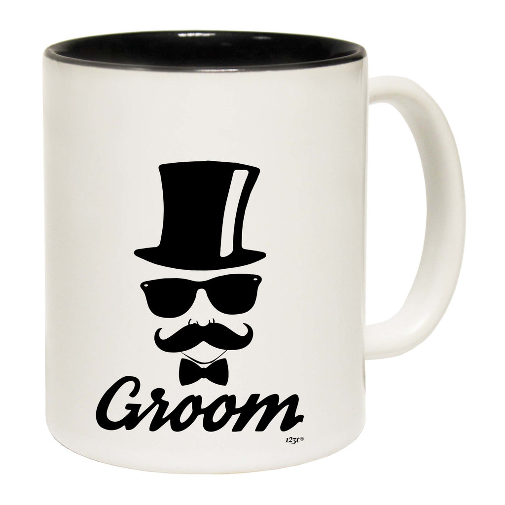 Groom Glasses Moustache Married - Funny Coffee Mug Cup