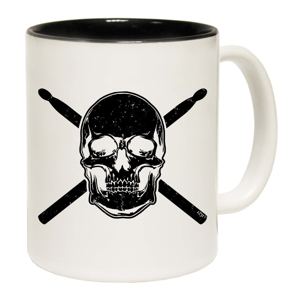 Skull Drumsticks Drums Music - Funny Coffee Mug