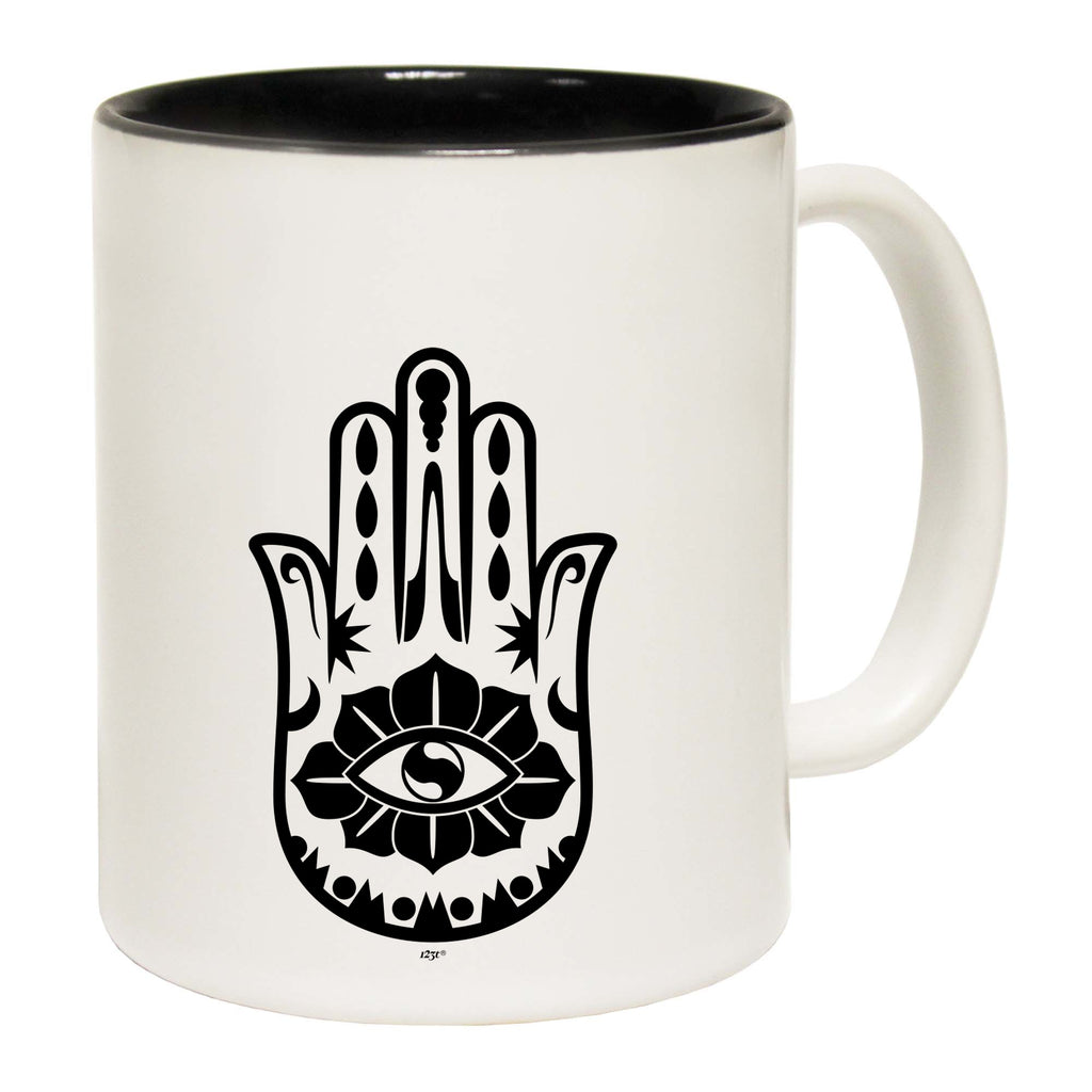 Festival Palm Hand Flower Eye White - Funny Coffee Mug Cup