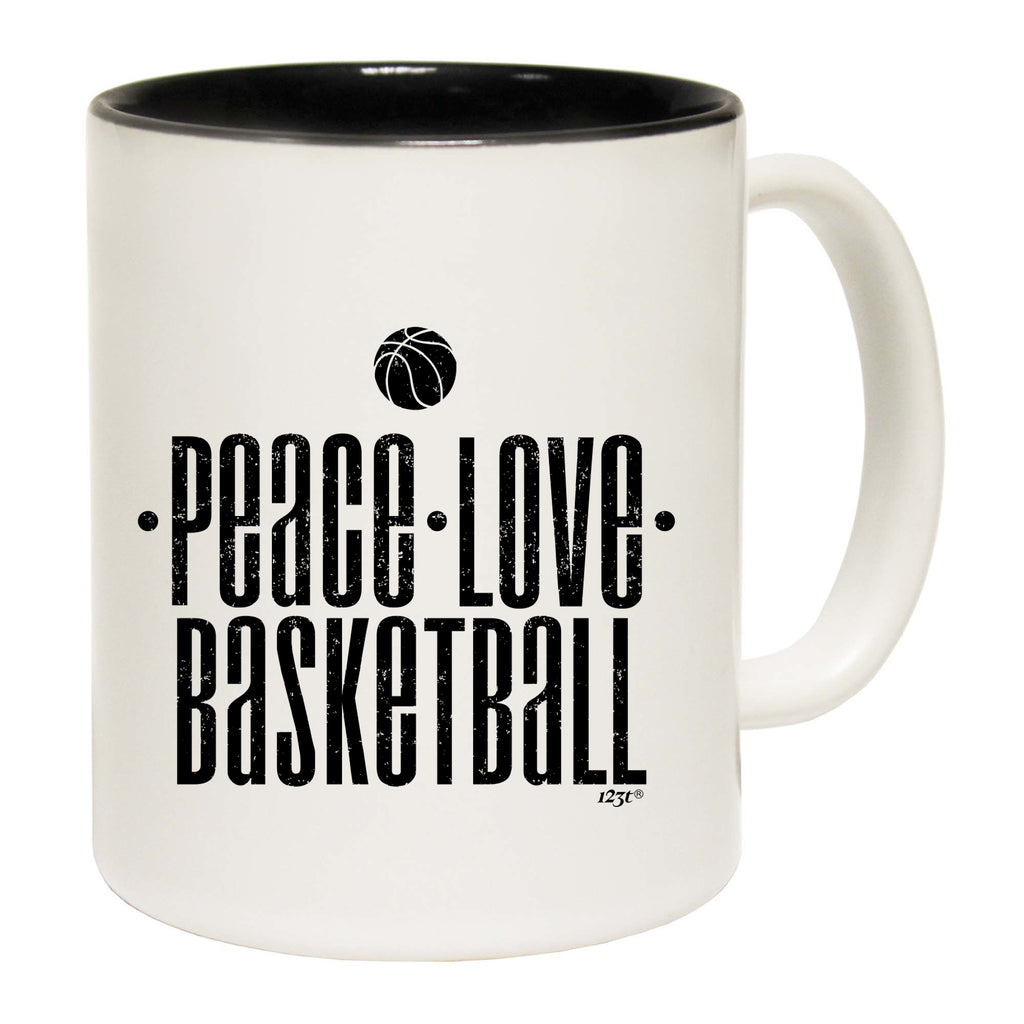 Peace Love Basketball - Funny Coffee Mug