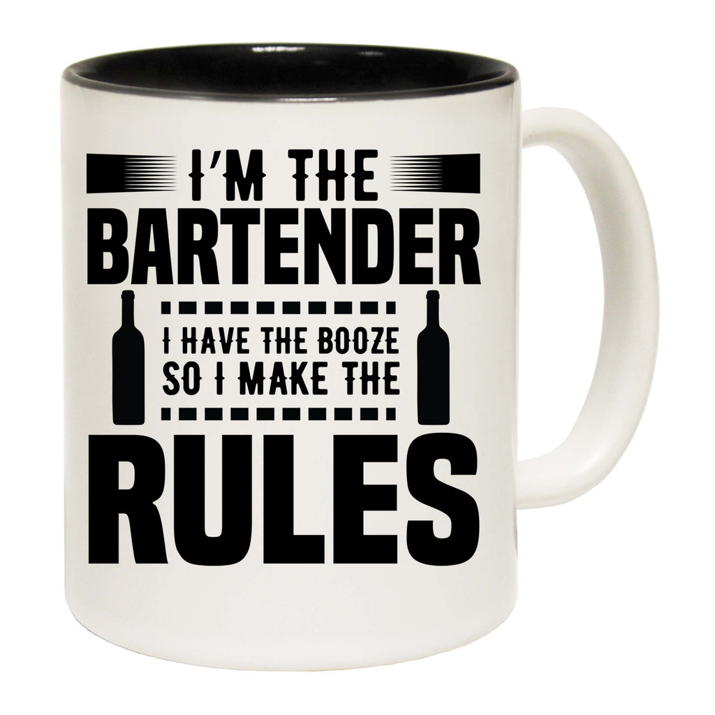 I Am The Bartender I Make The Rules Alcohol - Funny Coffee Mug