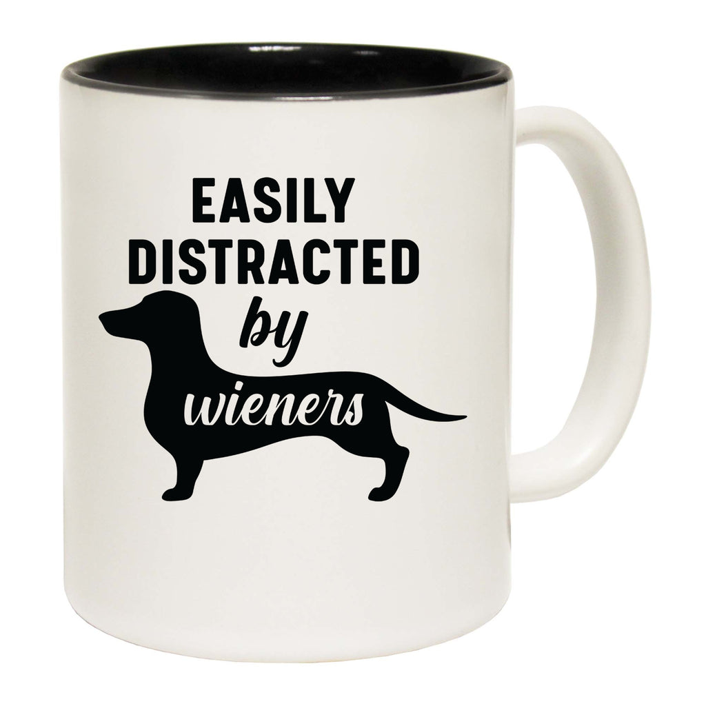 Easily Distracted By Wieners Dog Pet Animal Dogs - Funny Coffee Mug