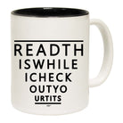 Read This While Check Out Your - Funny Coffee Mug