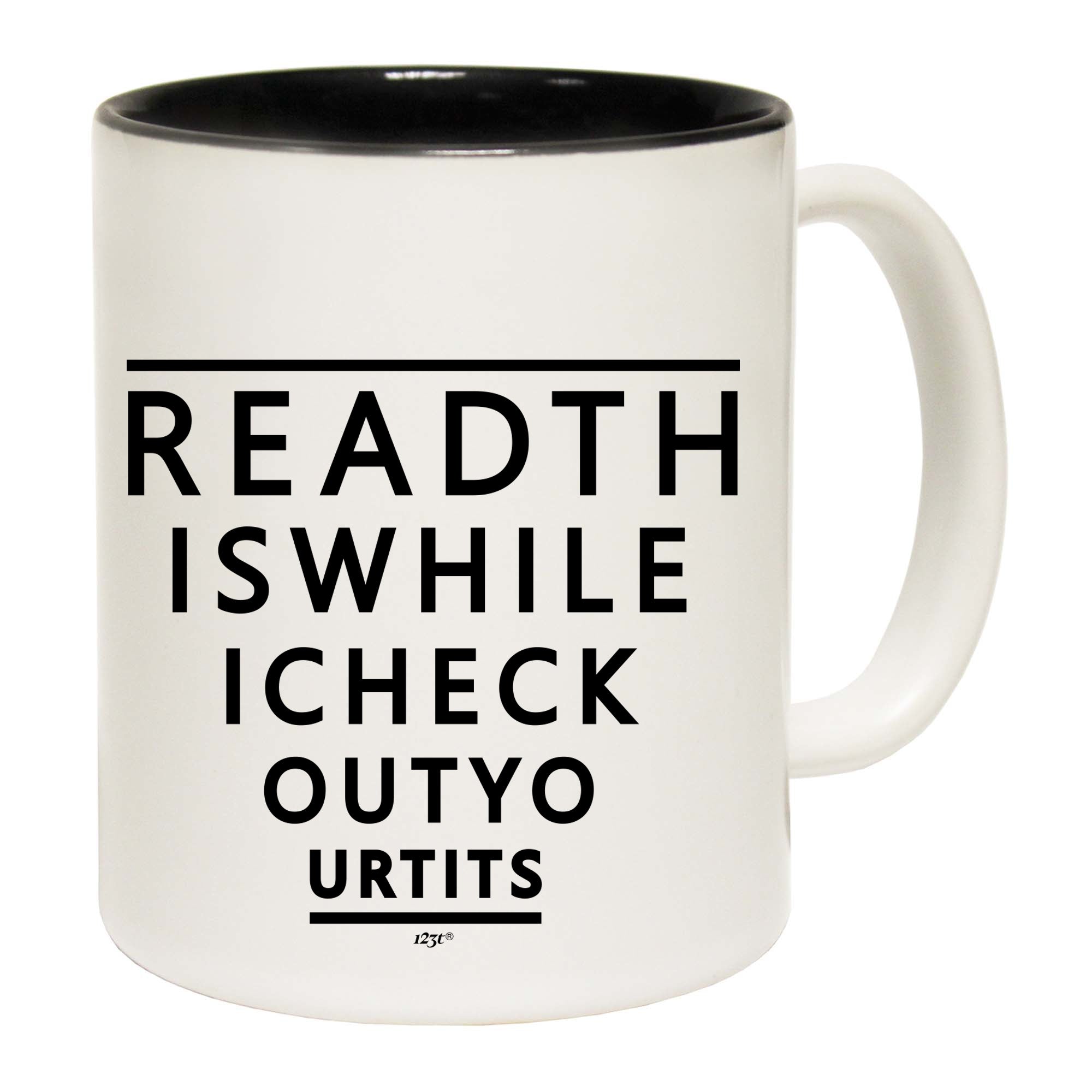 Read This While Check Out Your - Funny Coffee Mug