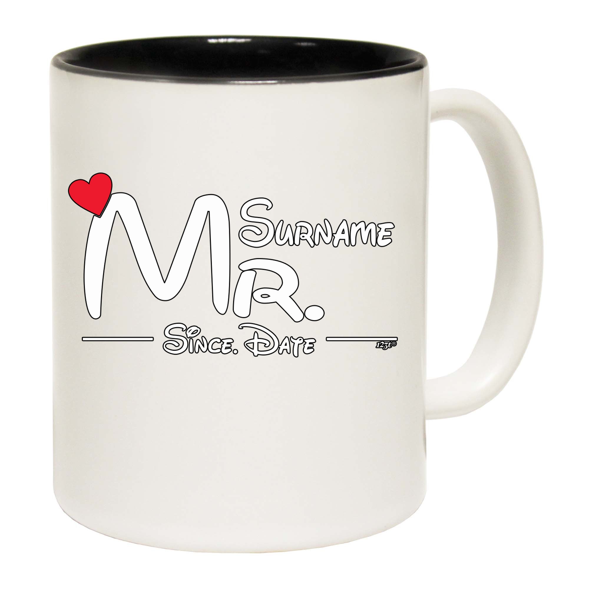 Surname Heart Mr Since - Funny Coffee Mug