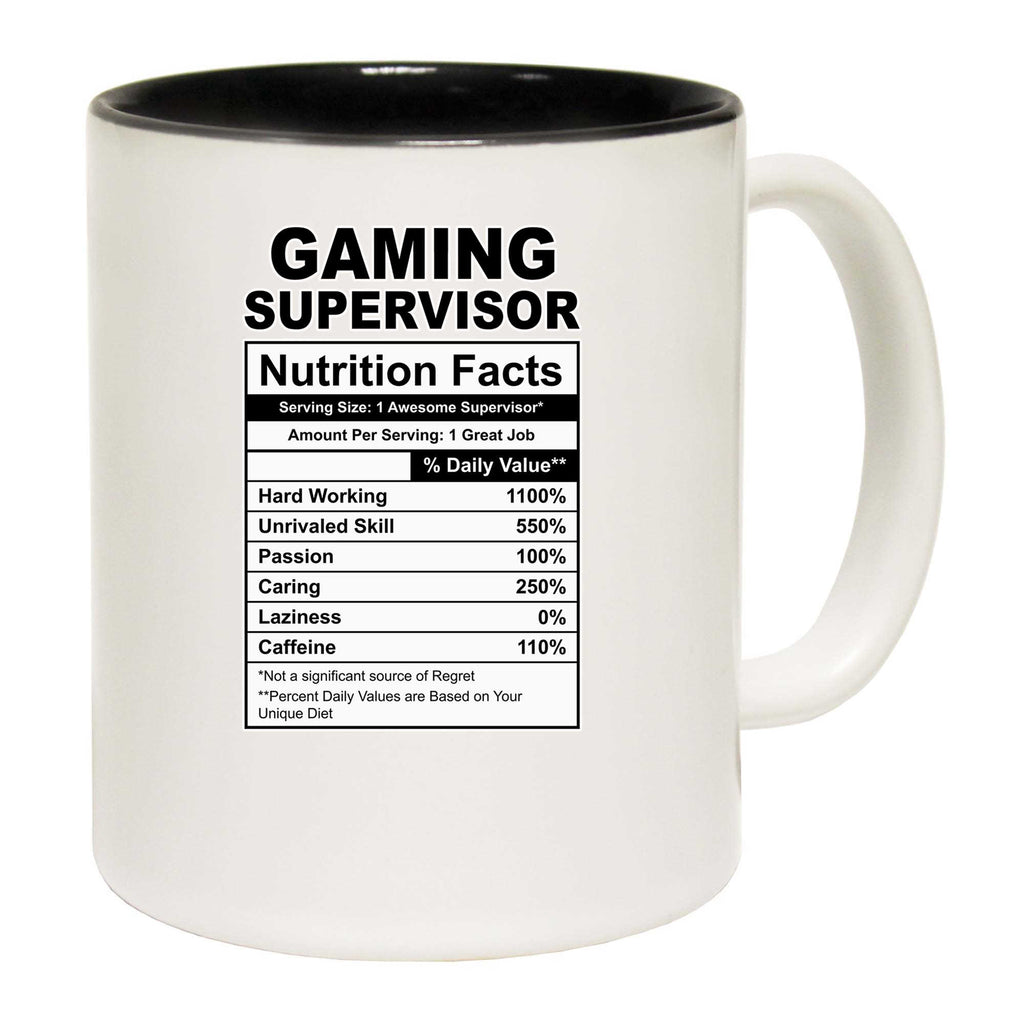 Gaming Supervisor Nutrition Facts - Funny Coffee Mug