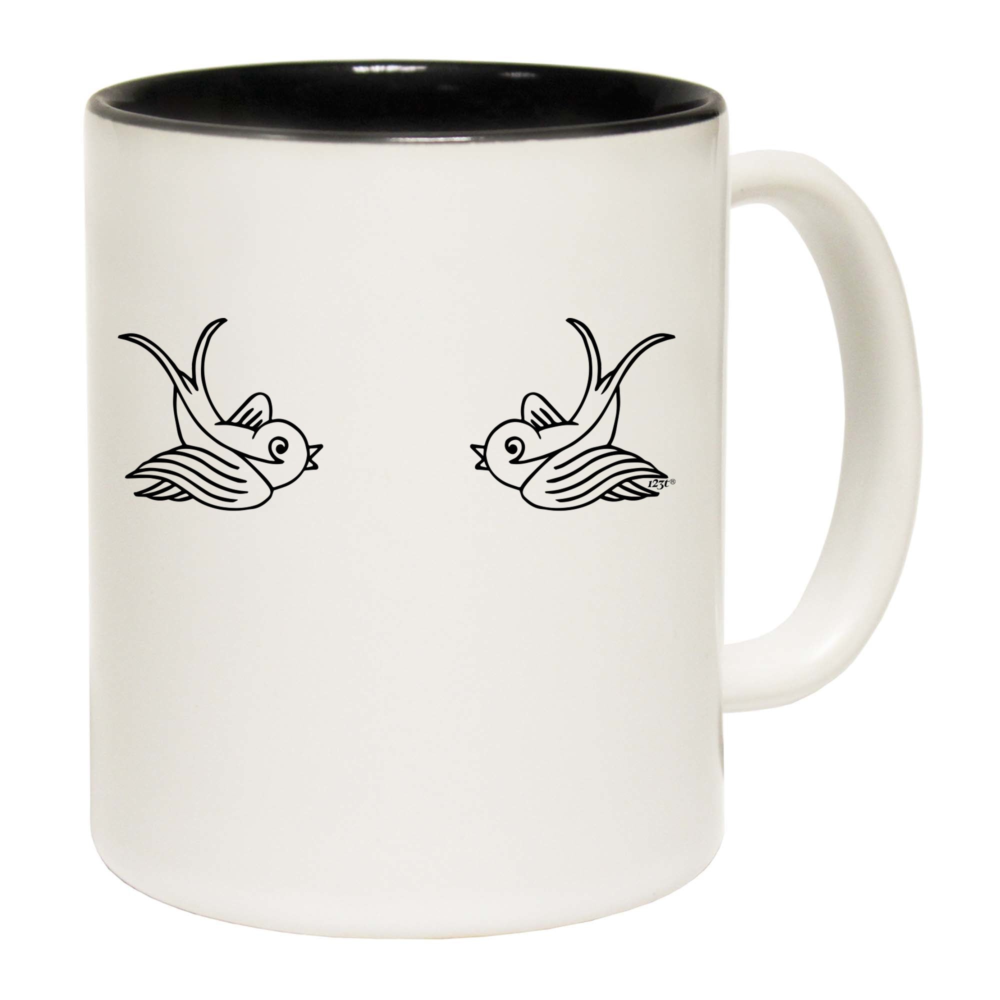 Bird Tattoo Swallows - Funny Coffee Mug Cup