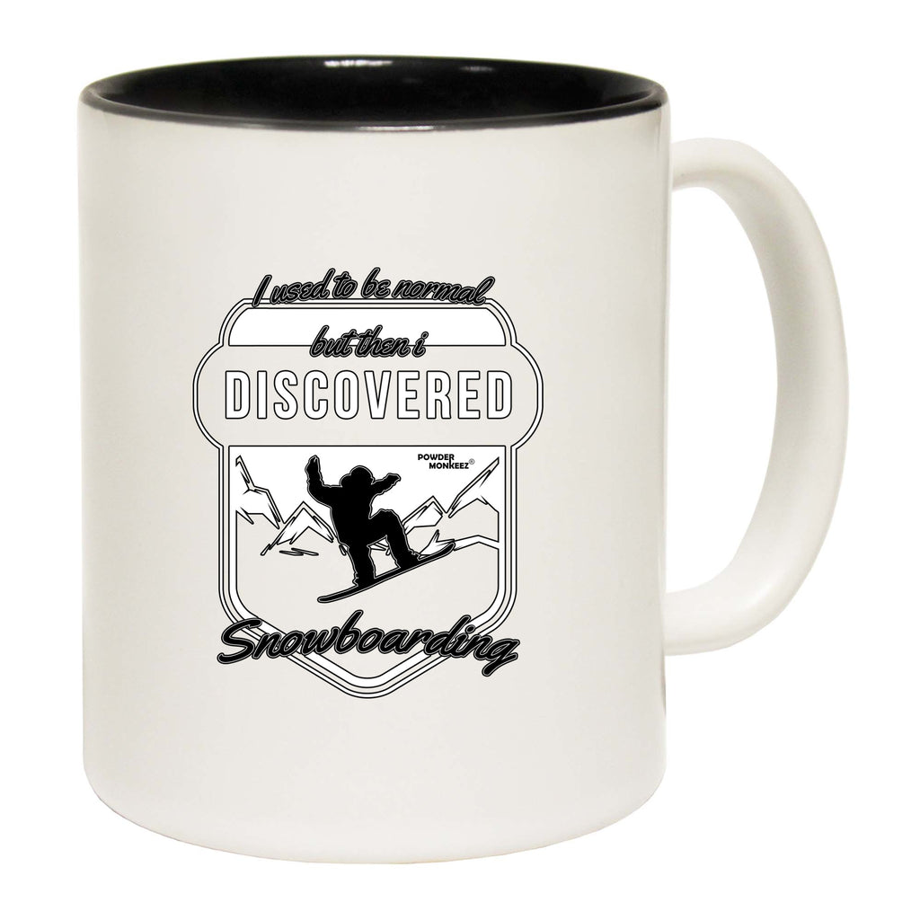 Pm I Used To Be Normal Snowboarding - Funny Coffee Mug