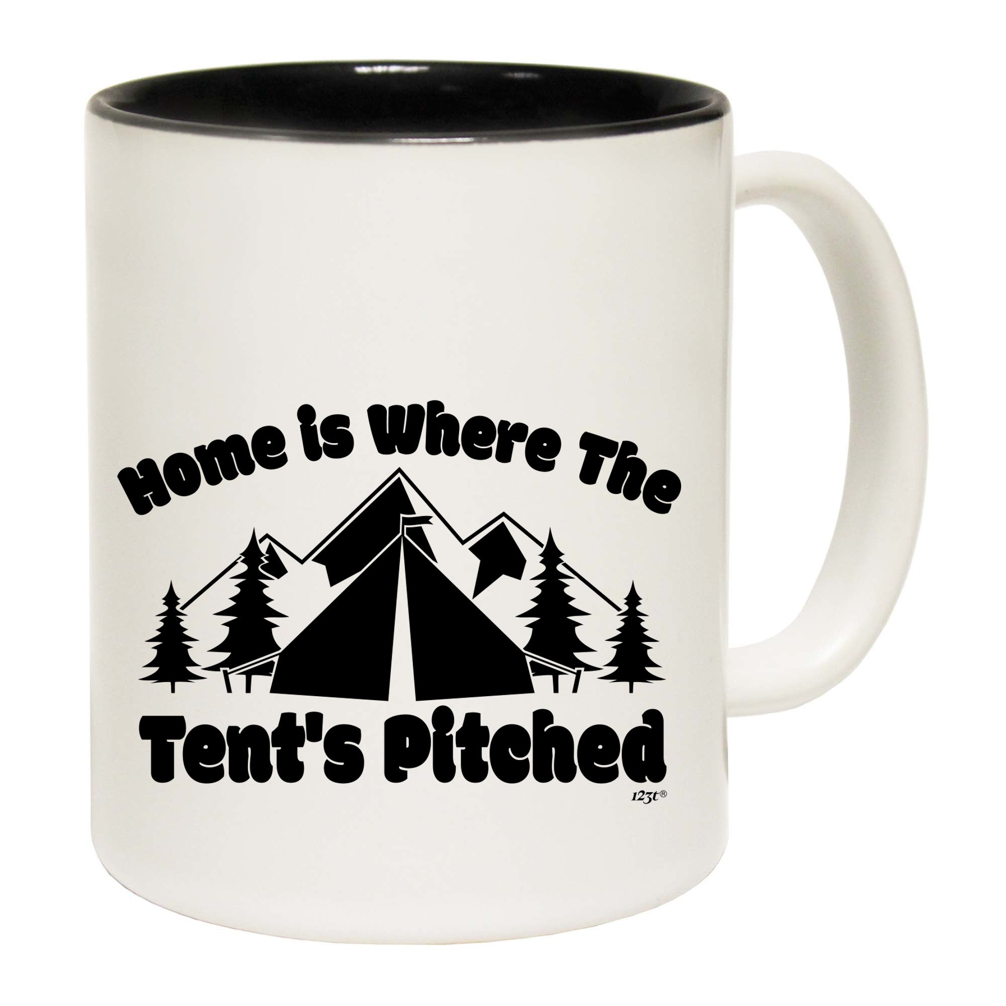 Camping Home Is Where The Tents Pitched - Funny Coffee Mug Cup