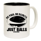Uau No Pads No Helments Just Balsl - Funny Coffee Mug