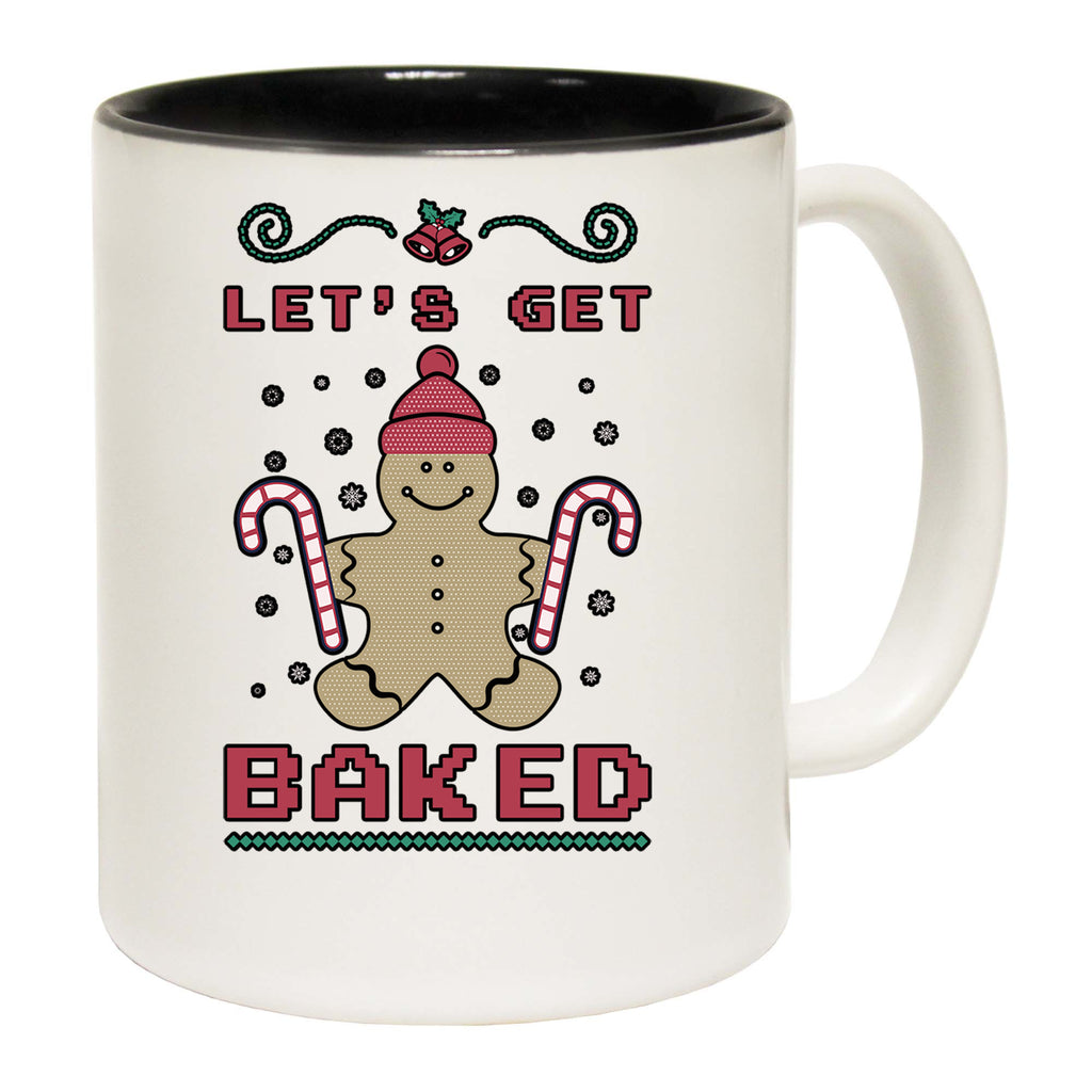 Lets Get Baked Christmas Xmas Gingerbread Man - Funny Coffee Mug