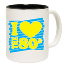 Love The 80S Yellow Blue - Funny Coffee Mug