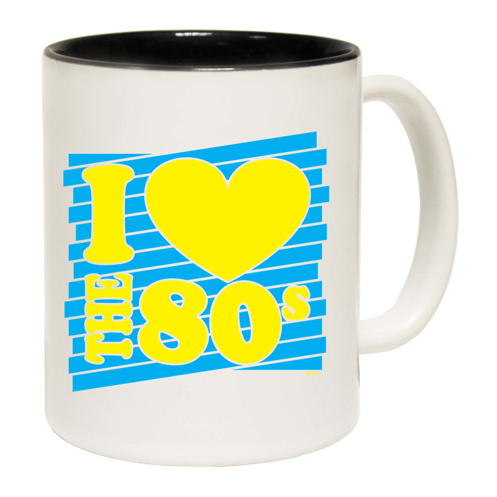 Love The 80S Yellow Blue - Funny Coffee Mug
