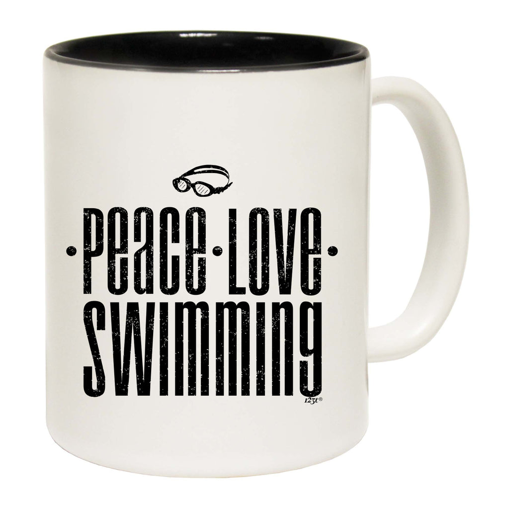 Peace Love Swimming - Funny Coffee Mug