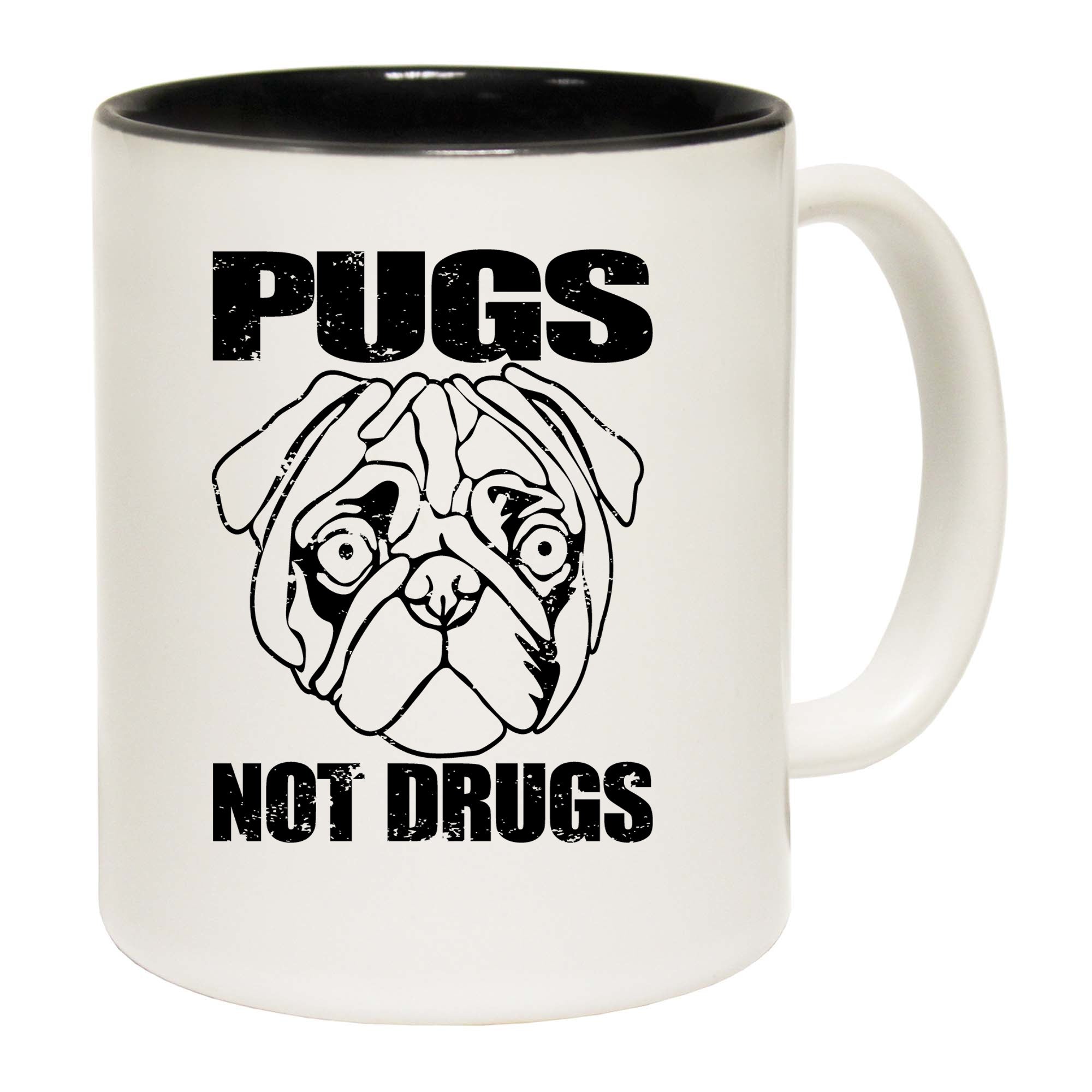 Pugs Not Drugs - Funny Coffee Mug