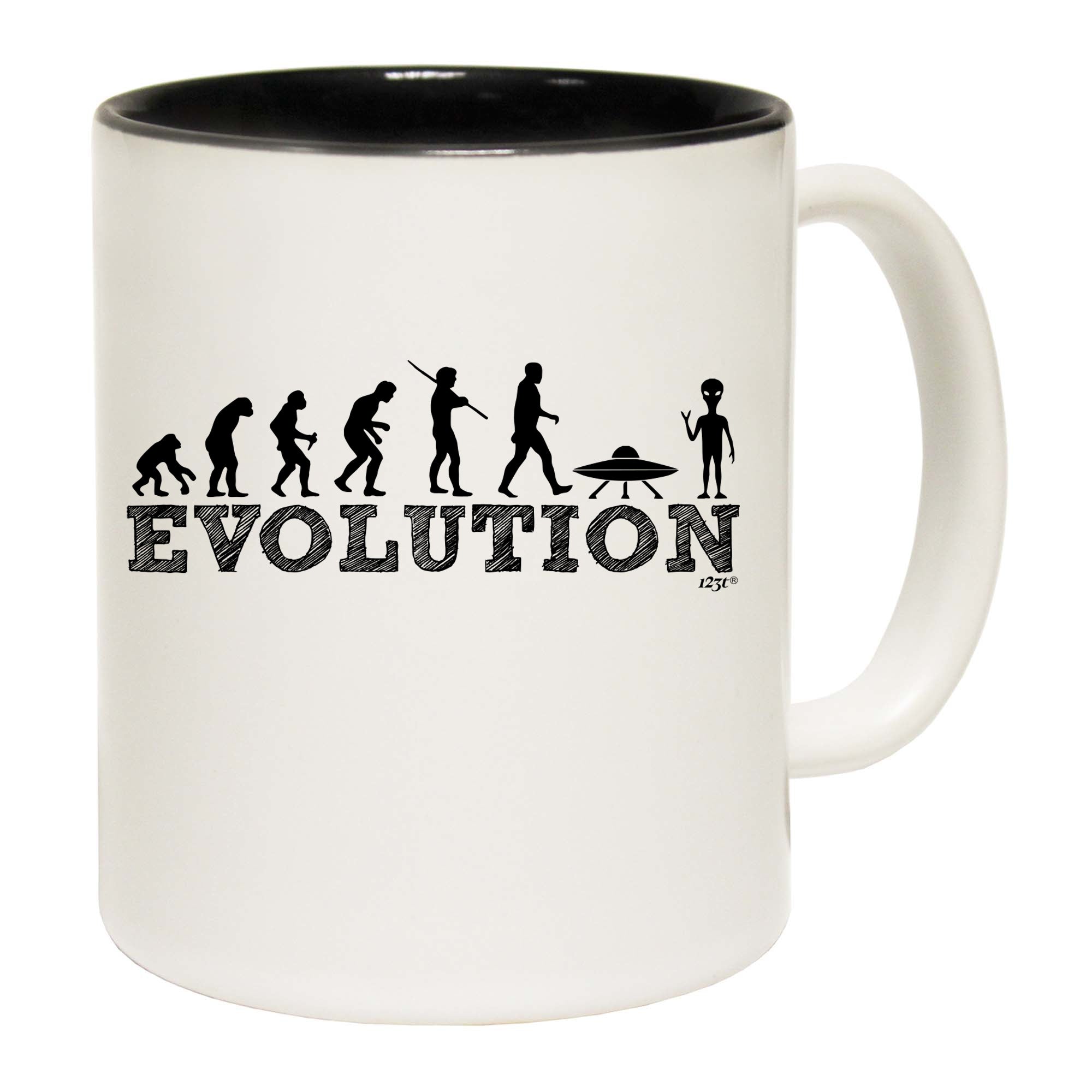 Evolution Ufo Alien - Funny Coffee Mug Cup