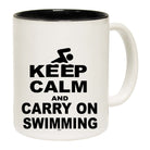 Keep Calm And Carry On Swimming - Funny Coffee Mug