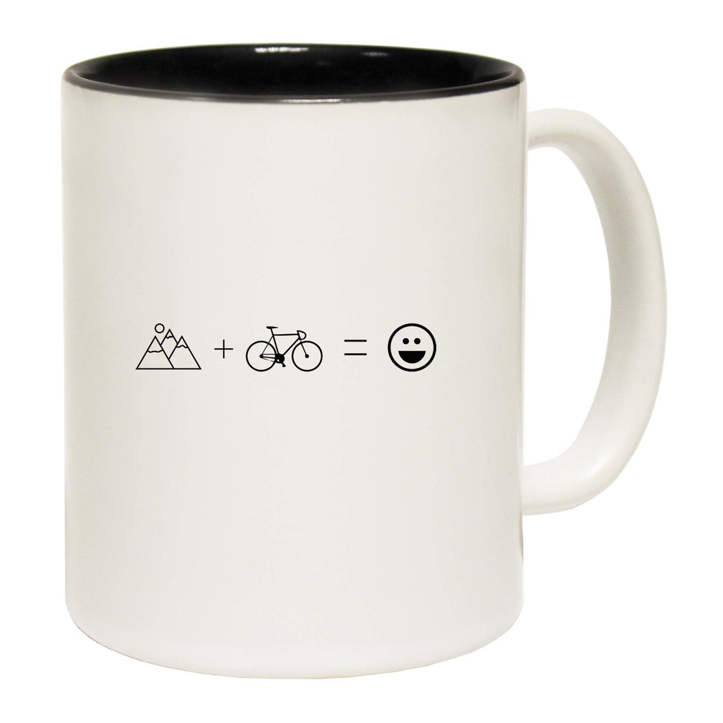 Mountain Biking Happy Face Cycling Bicycle Bike - Funny Coffee Mug