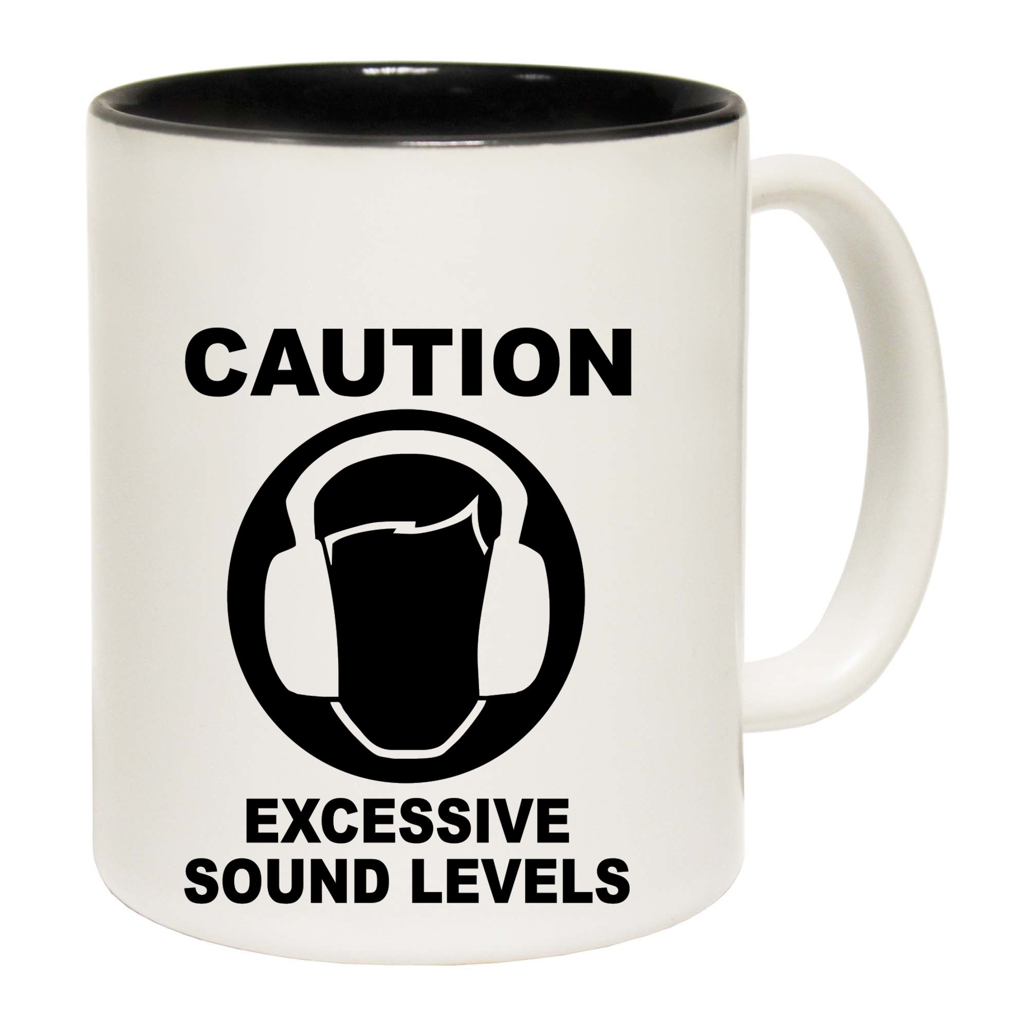 Caution Excessive Sound Levels - Funny Coffee Mug Cup