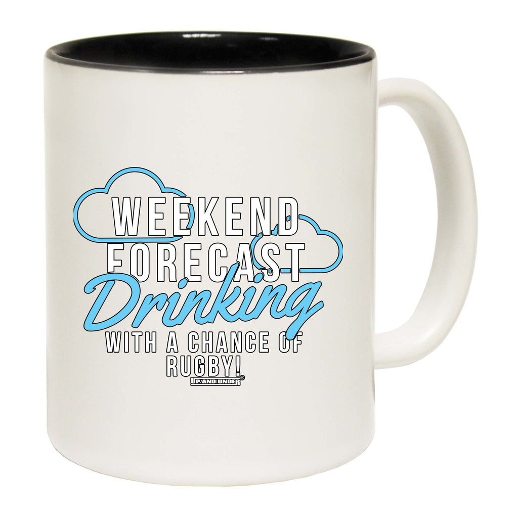 Uau Weekend Forecast Rugby - Funny Coffee Mug
