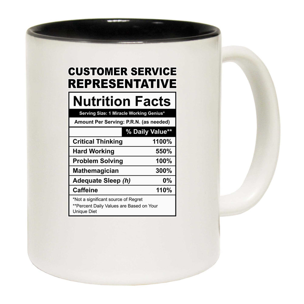Customer Service Representative Nutrition Facts - Funny Coffee Mug